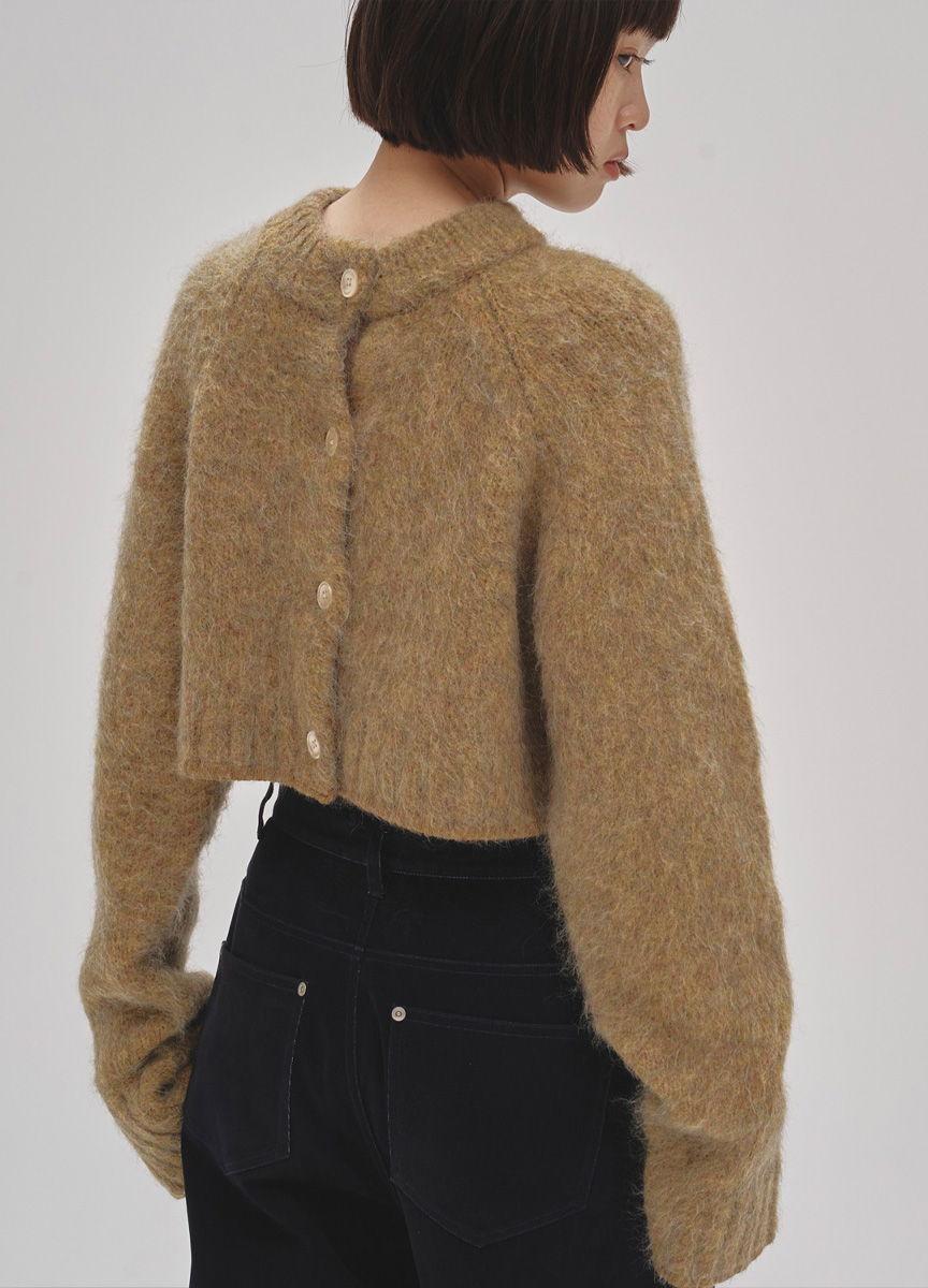 2WAY刷毛短版開襟衫